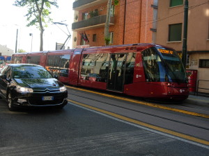 Tram at Mestre, in the Venice commune