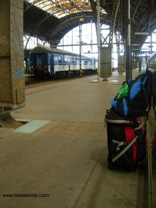 My bags at Praggue railway station