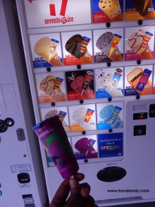 Ice cream from a vending machine in Beppu