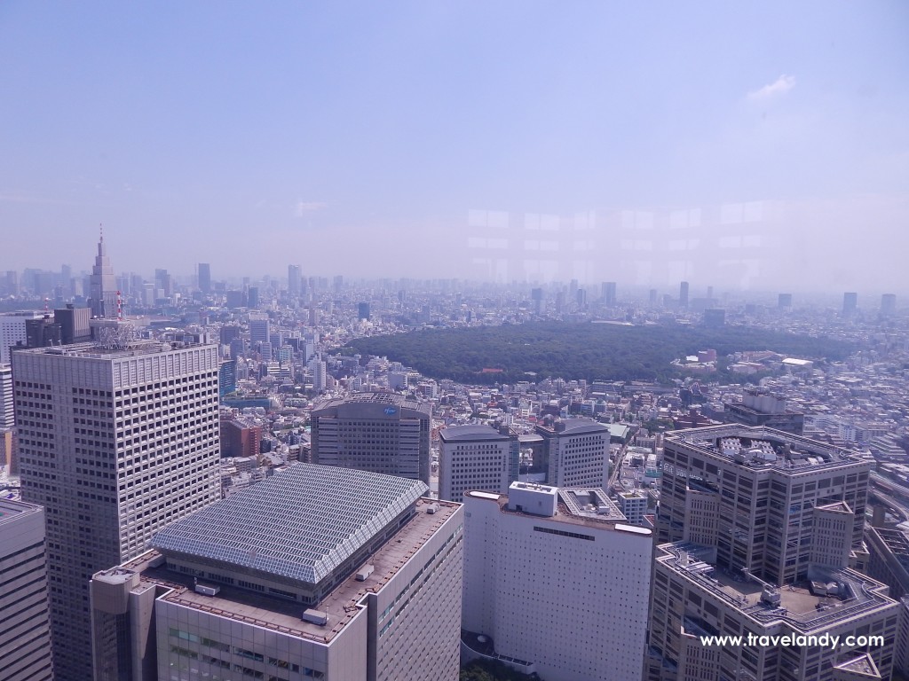 Tokyo skyline from the 45th floor Tokyo Metropolitan Building South tower observatory