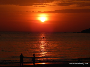 Sunset from our hut