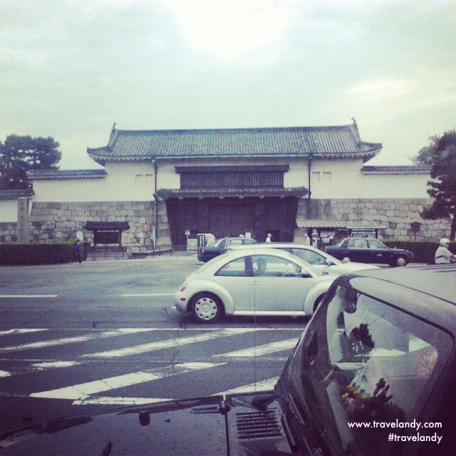 Nijojo Castle in Kyoto from my bus on the way to Gion