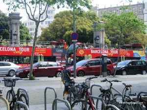 Tourist buses in Barcelona