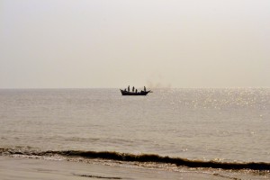 River Ganges at Gangasagar island. Picture by Swagata Basu