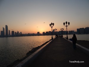 The skyline of Abu Dhabi, UAE.