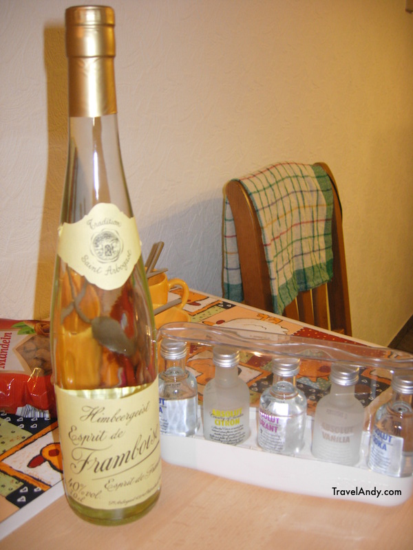 The big beautiful bottle of schnapps.