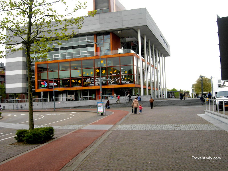 The public library. The space on the right is where the Maastricht Treaty was signed