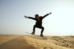 Ricky Wilson takes on the Abu Dhabi desert dunes as part of his 48 Hour Challenge