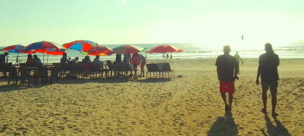 Tourists at Arambol in Goa