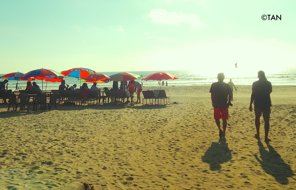 Tourists at Arambol in Goa