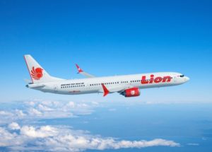 A Boeing 737 MAX aircraft in Lion Air livery.