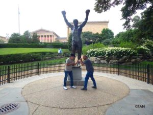 Rocky statue